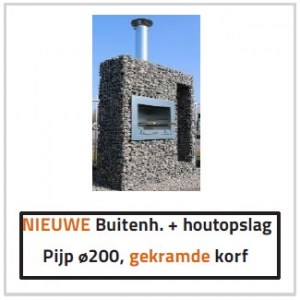 GC Buitenhaard + Houtopslag 175L x 180Hx 60D cm  A. van Elk BV